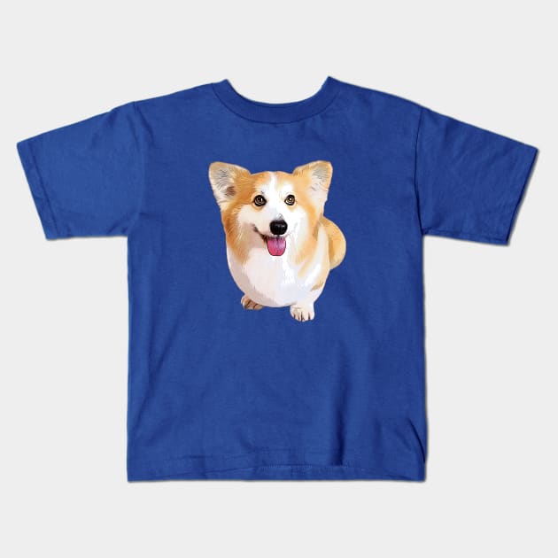 Corgi Sweetness Kids T-Shirt by ElegantCat